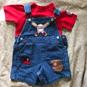 0-3 month boys overall set
